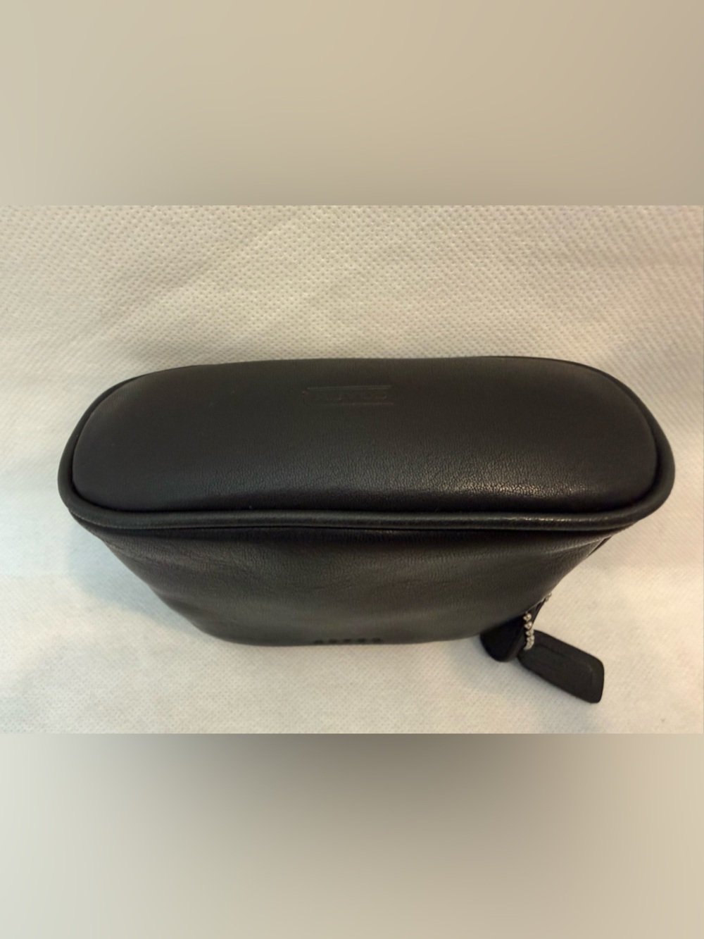 Coach Vintage Black Leather Small Zip Pouch - Picture 6 of 9